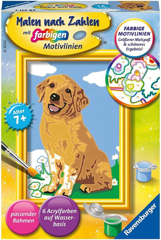 Ravensburger - Malen nach Zahlen - Kleiner Golden Retriever