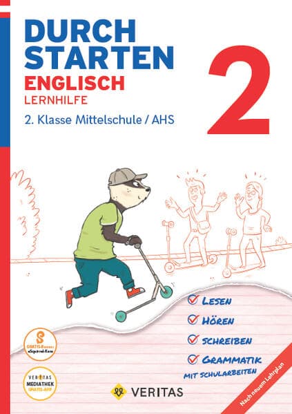 Durchstarten 2. Klasse - Englisch Mittelschule/AHS - Lernhilfe inkl. Audio-CD. App-Inhalte für mobiles Üben