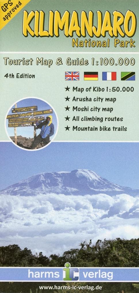 Kilimanjaro National Park Tourist Map & Guide 1 : 100.000