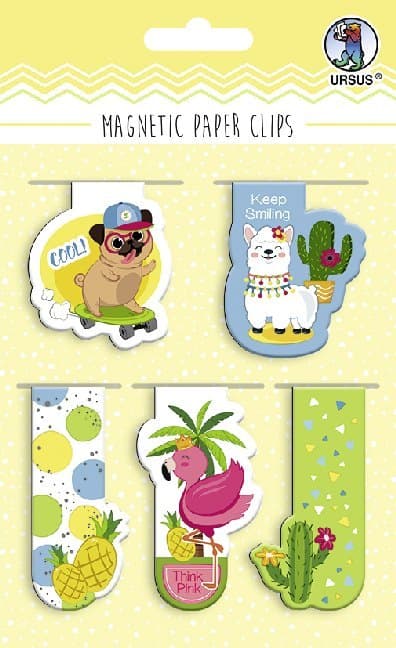 URSUS Dekorationsartikel Magnetic Paper Clips Funky