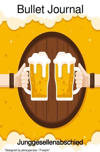 Cooles Bullet Journal für den Junggesellenabschied JGA 68 Seiten dotted Softcover Geschenke