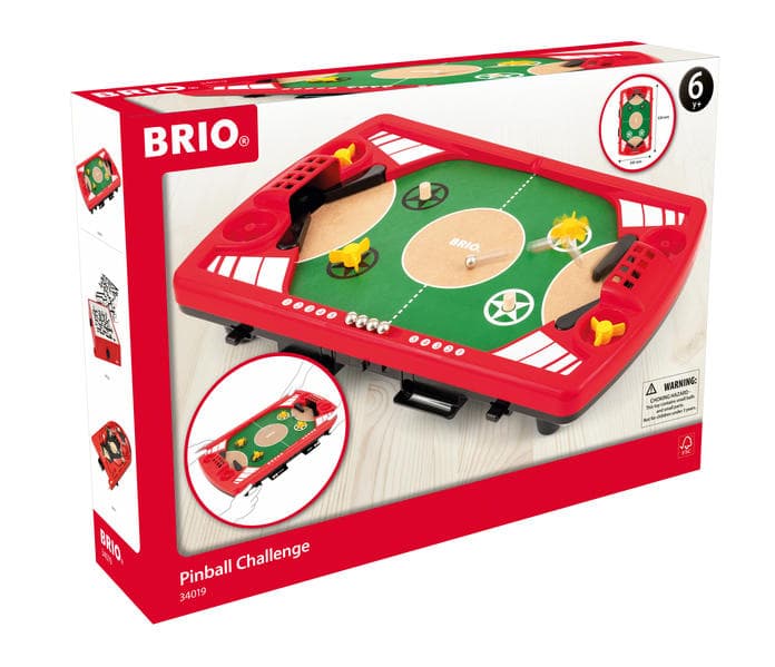 BRIO Spiele 34019 Tischfußball-Flipper - Pinball als Holzspielzeug für Kinder - Kinderspielzeug empfohlen ab 6 Jahren