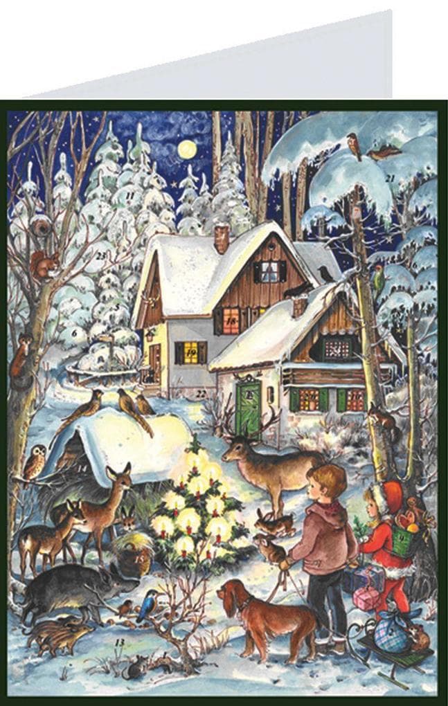 Adventskalender "Postkarte Waldweihnacht"