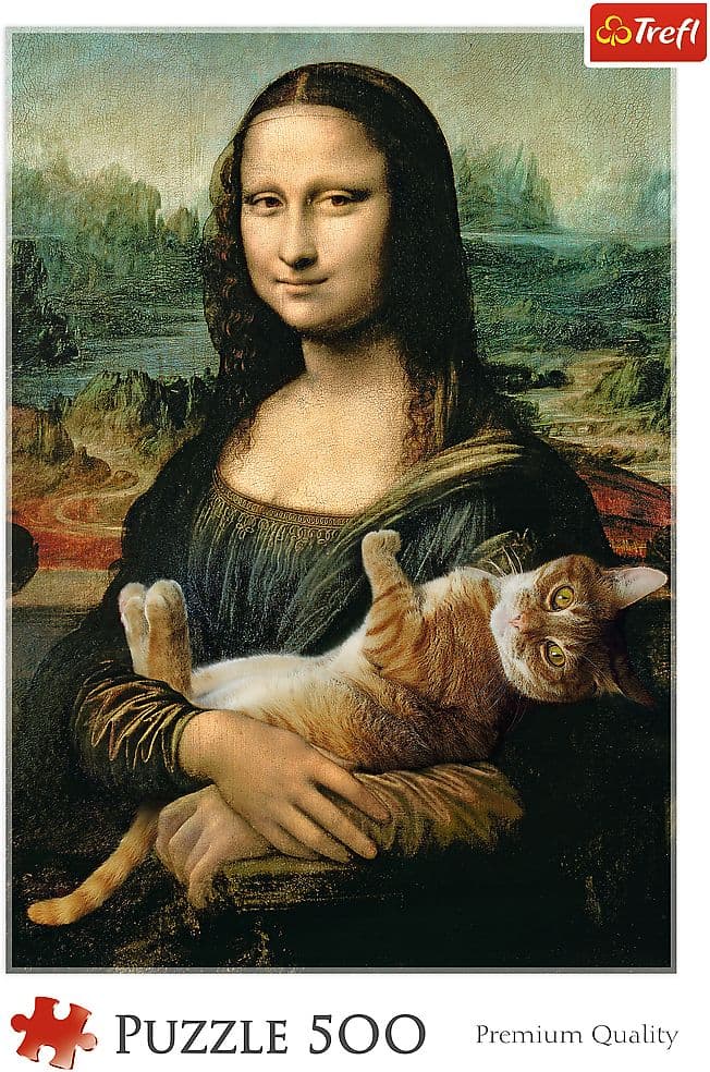 Trefl - Puzzle - Mona Lisa und Katze, 500 Teile