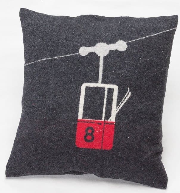 Fussenegger Designer-Kissenhülle - "Gondel" anthrazit 40/40 cm