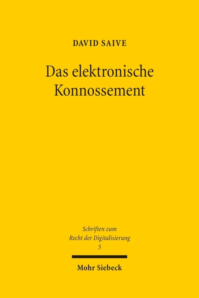Das elektronische Konnossement