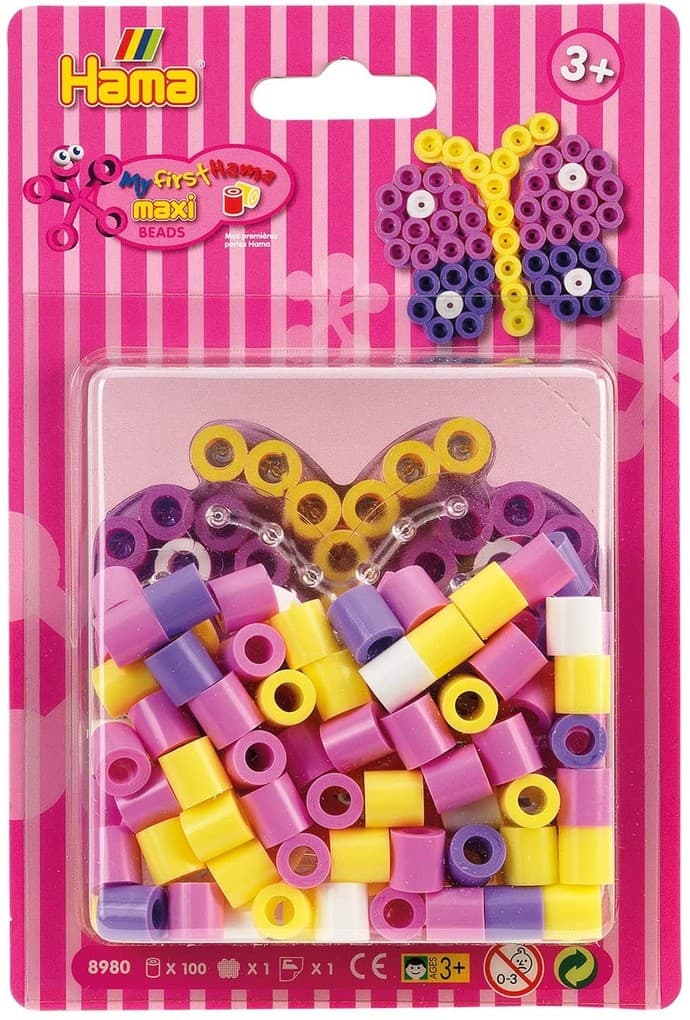 Hama 8980 - Schmetterling, mit Stiftplatte, ca. 100 Maxi-Bügelperlen und Zubehör