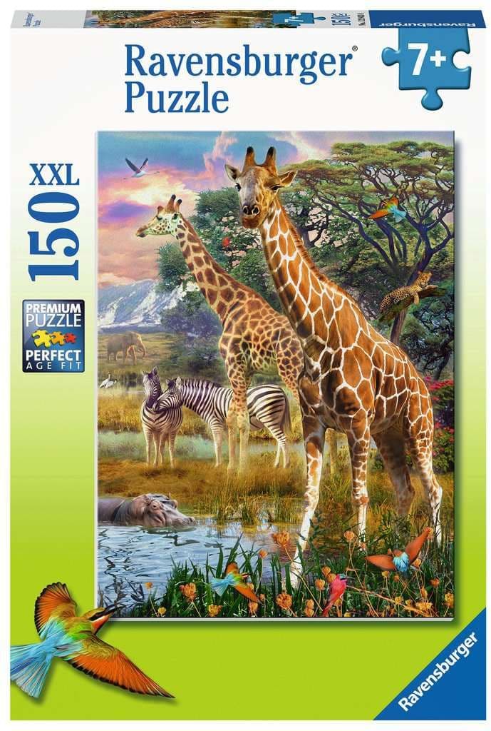 Ravensburger Kinderpuzzle - 12943 Bunte Savanne - Tier-Puzzle für Kinder ab 7 Jahren, mit 150 Teilen im XXL-Format