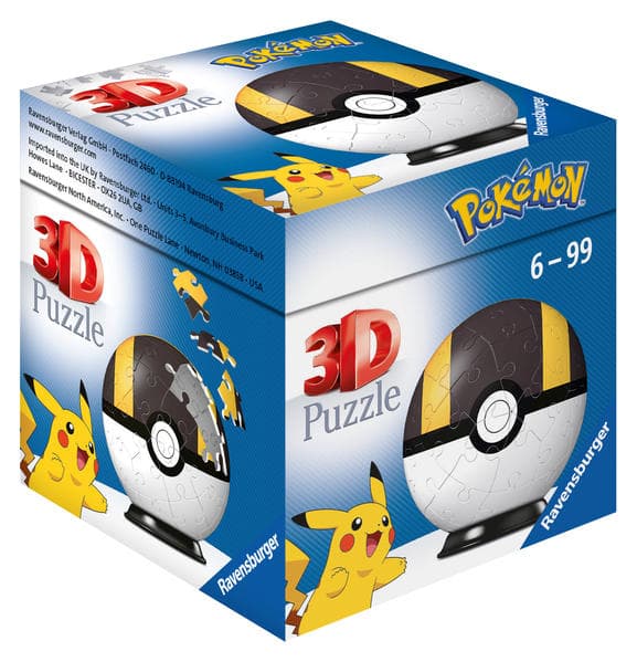 Ravensburger - 3D Puzzle-Ball - Pokémon Pokéballs - Hyperball, 54 Teile