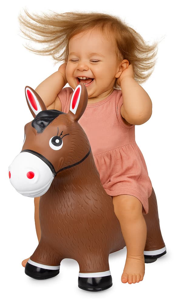 Jamara - Hüpftier Pferd braun mit Pumpe