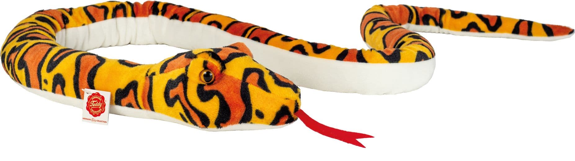 Teddy-Hermann - Schlange orange-gelb gemustert 175 cm