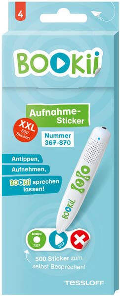 504 BOOKii® Aufnahme-Sticker neutral Paket 4, Nr. 367-870