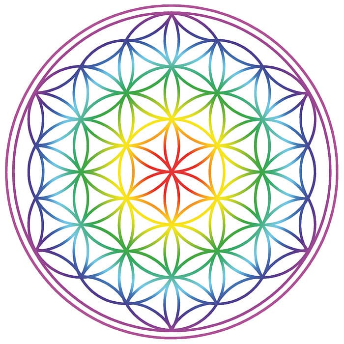 Getränke-Untersetzer Blume des Lebens, 6 Stück