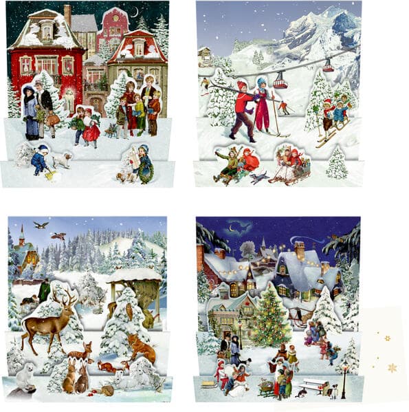 Coppenrath - Edition Barbara Behr - Mini-Adventskalender: Nostalgische Winterwelten, sort.