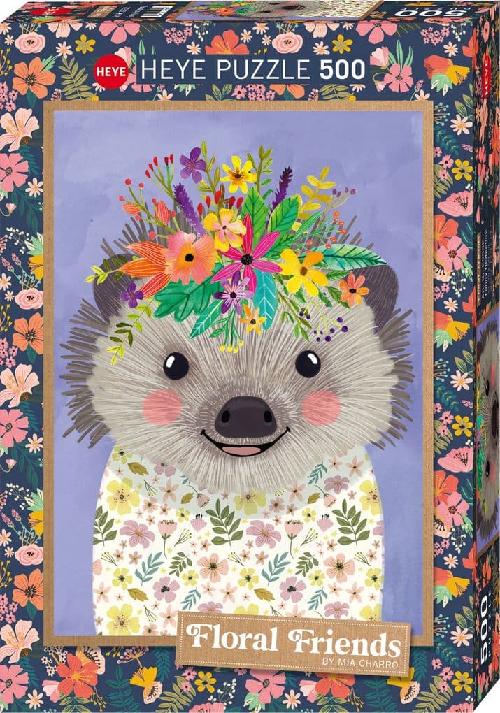 Funny Hedgehog, Floral Friends Puzzle 500 Teile