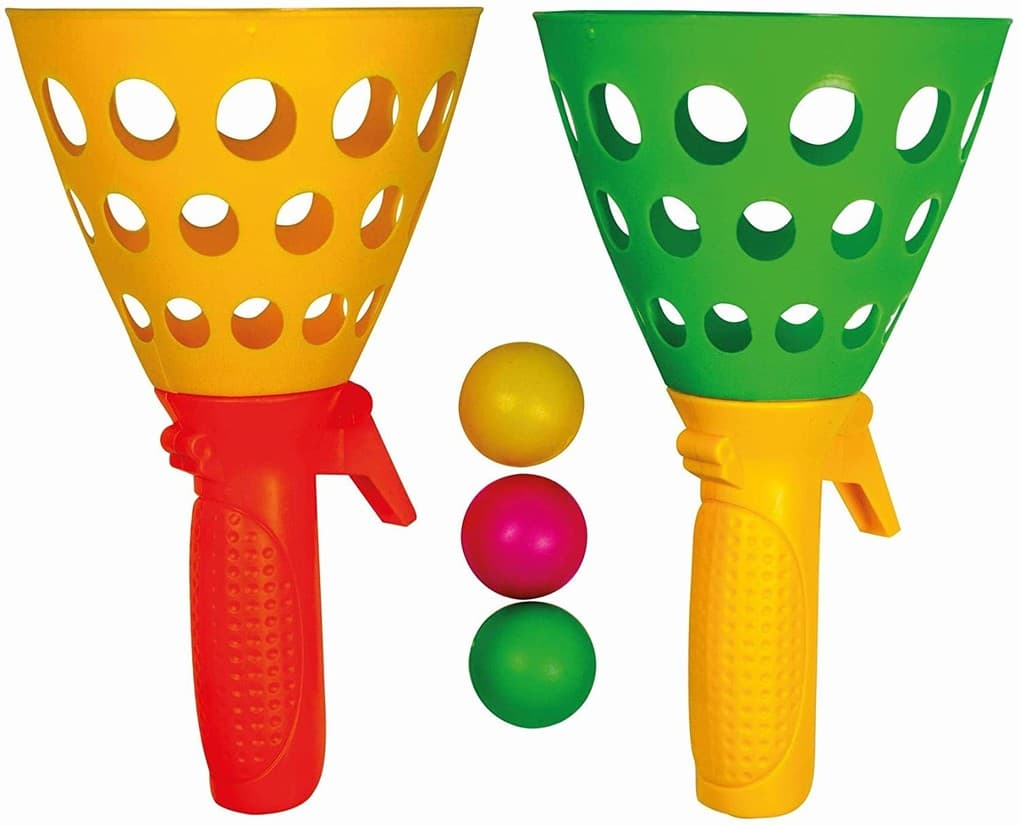Paul Günther 1546 - Mc Squeezy Click'n' Catch, Fangball, Ball-Spielset, 5-teilig