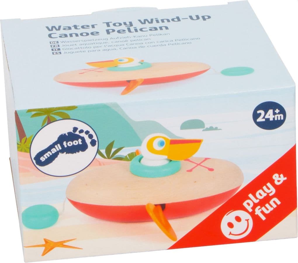 small foot - Wasserspielzeug Aufzieh-Kanu Pelikan