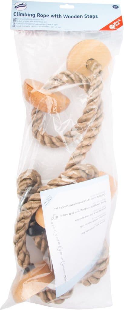 small foot - Kletterseil mit Fußtritten aus Holz