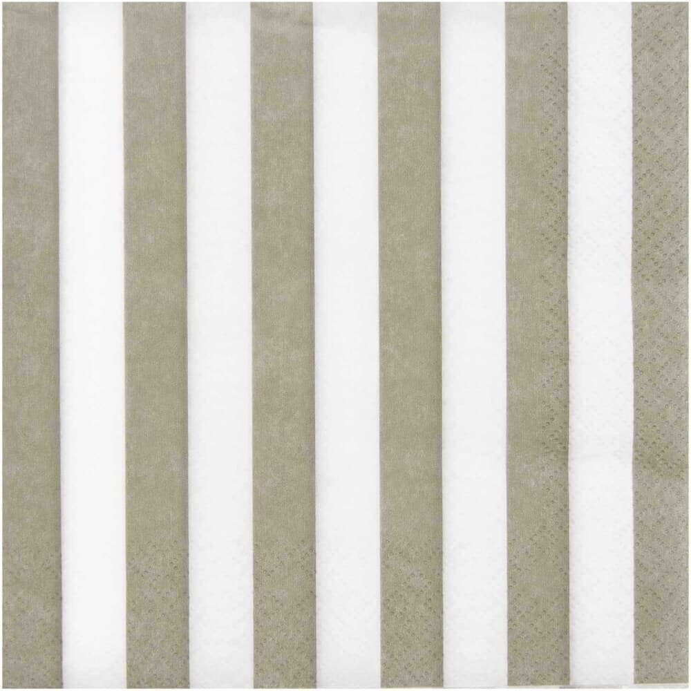 Servietten, beige/weiß gestreift, FSC MIX