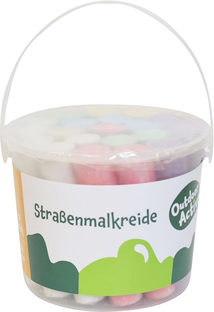Outdoor active Straßenmalkreide im Eimer, 20 Stück
