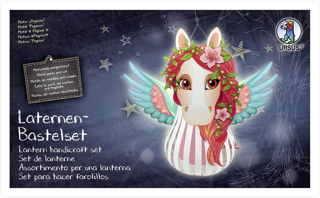 URSUS Laternenzeit Laternen-Bastelset Pegasus