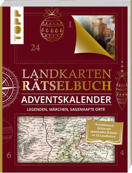 Landkarten Rätselbuch Adventskalender. Legenden, Märchen, sagenhafte Orte