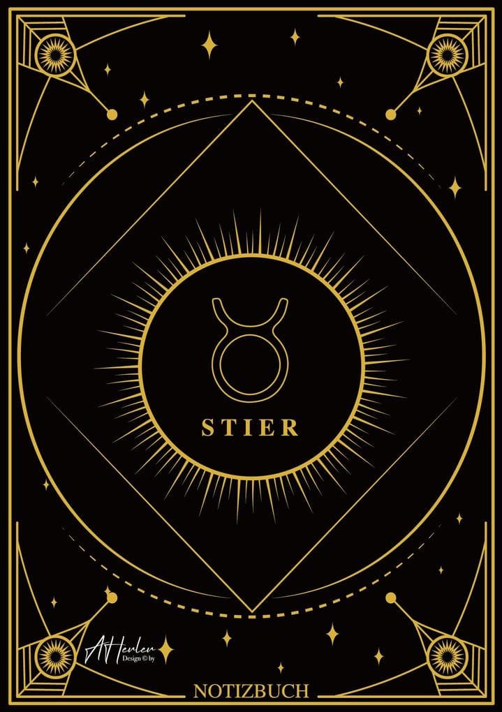 Edles Notizbuch Sternzeichen Stier | Designed by Alfred Herler