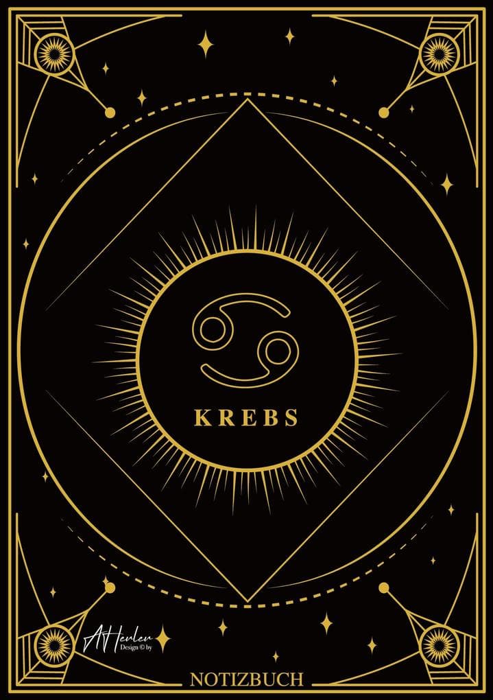 Edles Notizbuch Sternzeichen Krebs | Designed by Alfred Herler