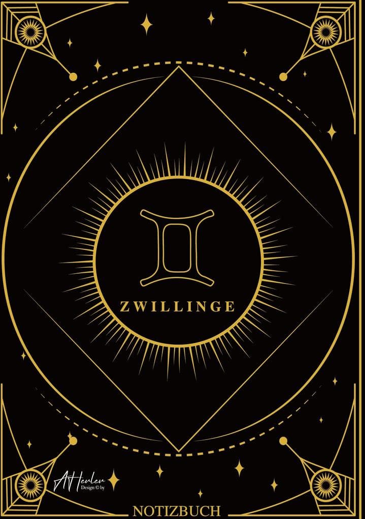 Edles Notizbuch Sternzeichen Zwillinge | Designed by Alfred Herler
