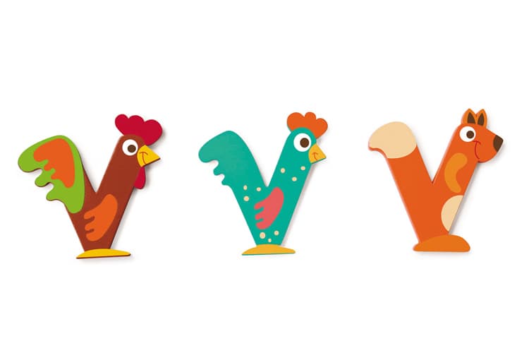 Scratch - Holzbuchstabe V