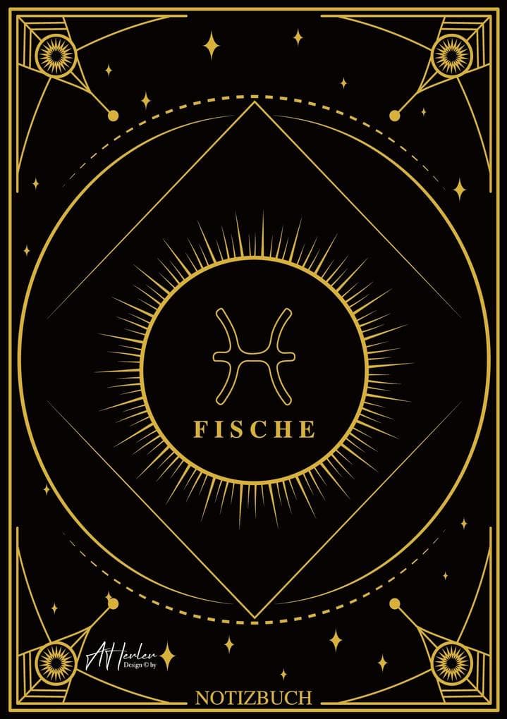 Edles Notizbuch Sternzeichen Fische | Designed by Alfred Herler