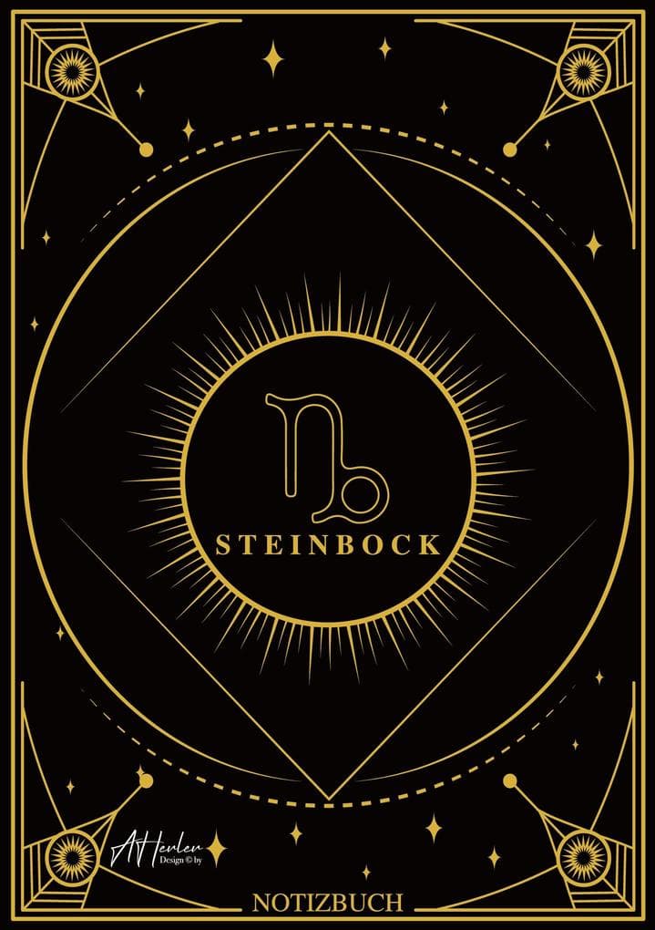 Edles Notizbuch Sternzeichen Steinbock | Designed by Alfred Herler