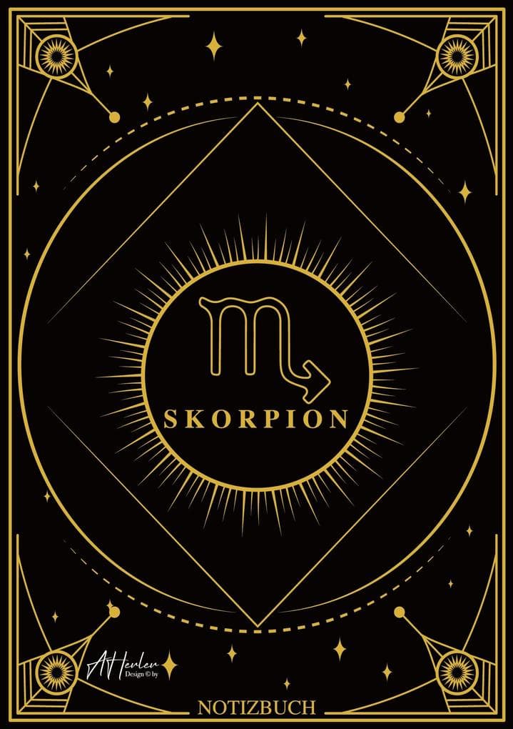 Edles Notizbuch Sternzeichen Skorpion | Designed by Alfred Herler