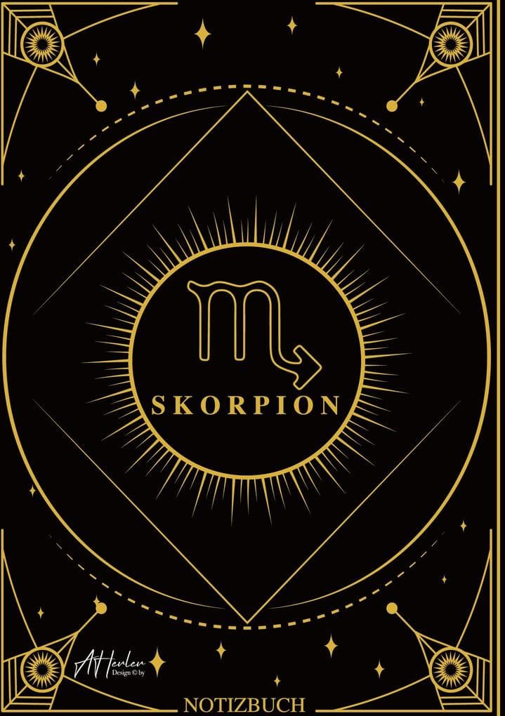 Edles Notizbuch Sternzeichen Skorpion | Designed by Alfred Herler