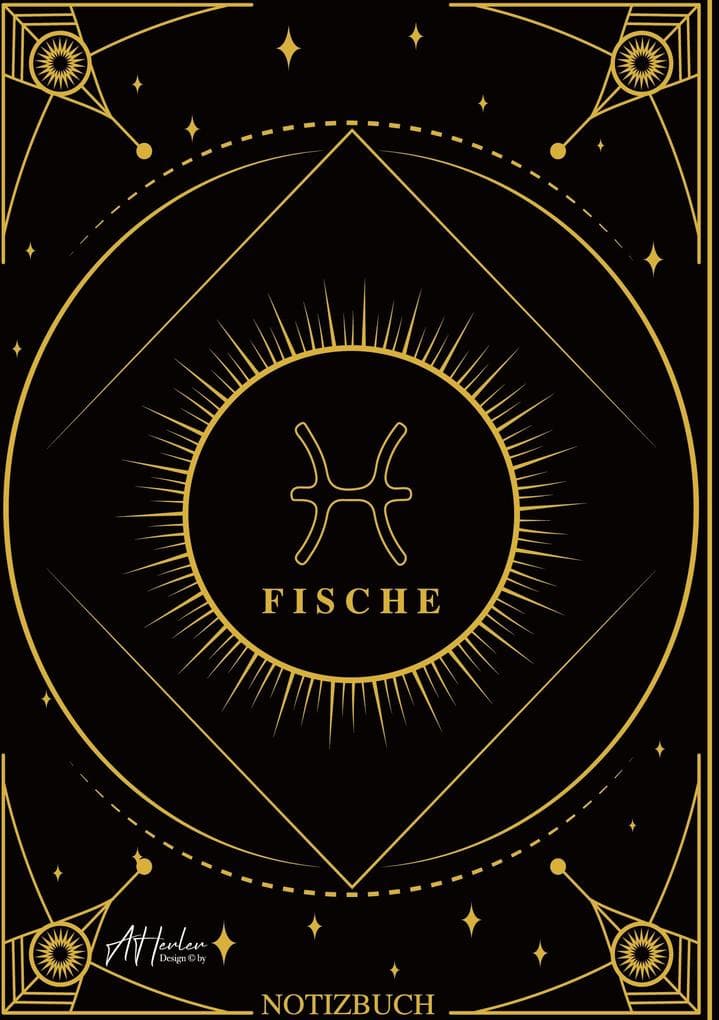 Edles Notizbuch Sternzeichen Fische | Designed by Alfred Herler