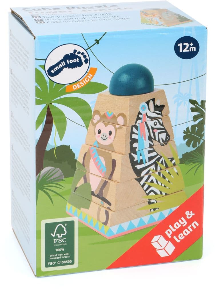 small foot - Würfelpuzzle-Turm Jungle
