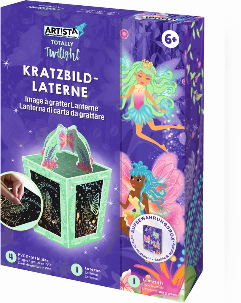 Artista - Kratzbild-Laterne Fee
