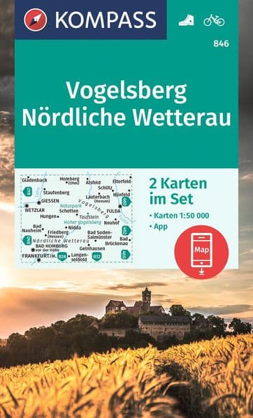 KOMPASS Wanderkarten-Set Vogelsberg, Nördliche Wetterau (2 Karten) 1:50.000