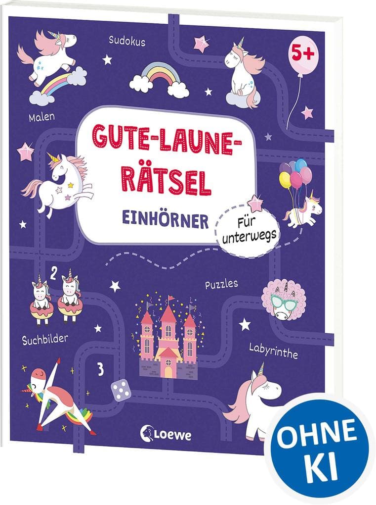 Gute-Laune-Rätsel für unterwegs - Einhörner