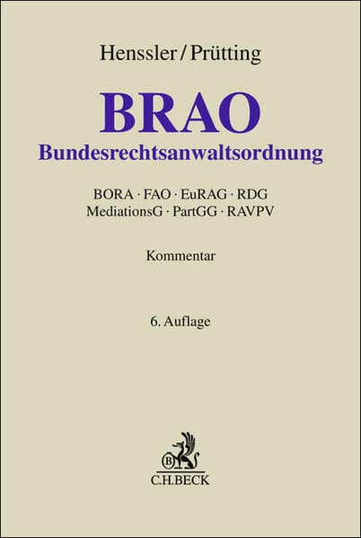 Bundesrechtsanwaltsordnung. BRAO