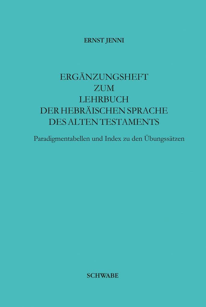 Ergänzungsheft zum Lehrbuch der Hebräischen Sprache