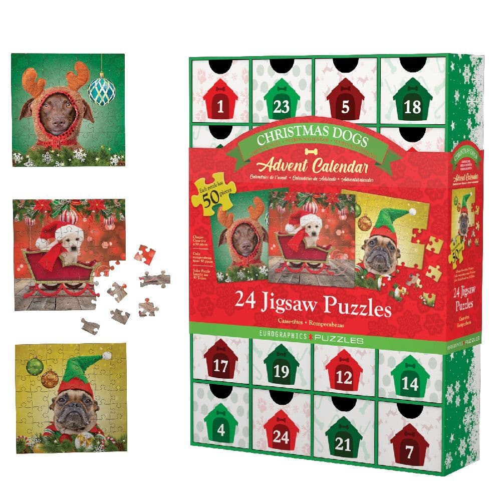 Puzzle Adventskalender - Weihnachtshunde. 1200 Teile