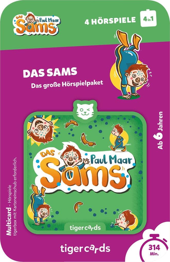 tigercards Multicard - Das Sams - 4 Hörspiele