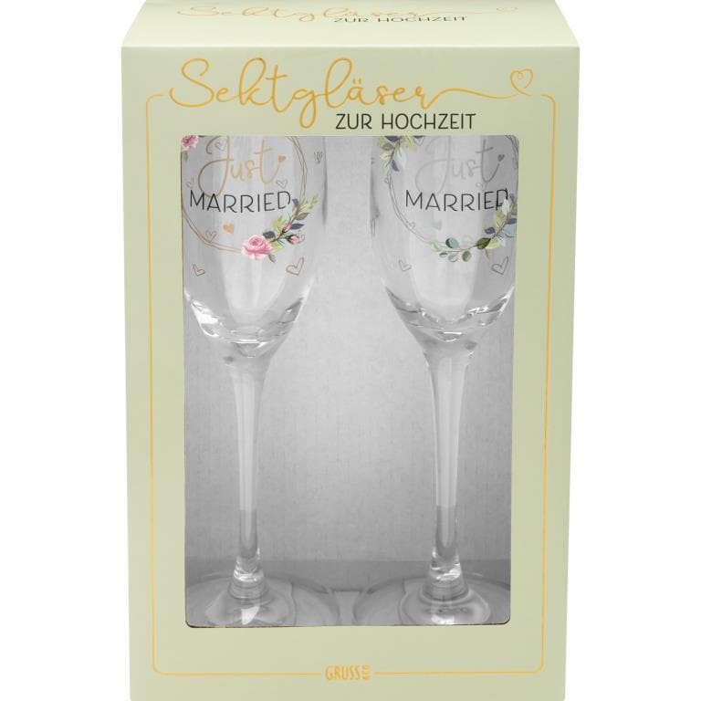 Sektglas Set Motiv Just Married