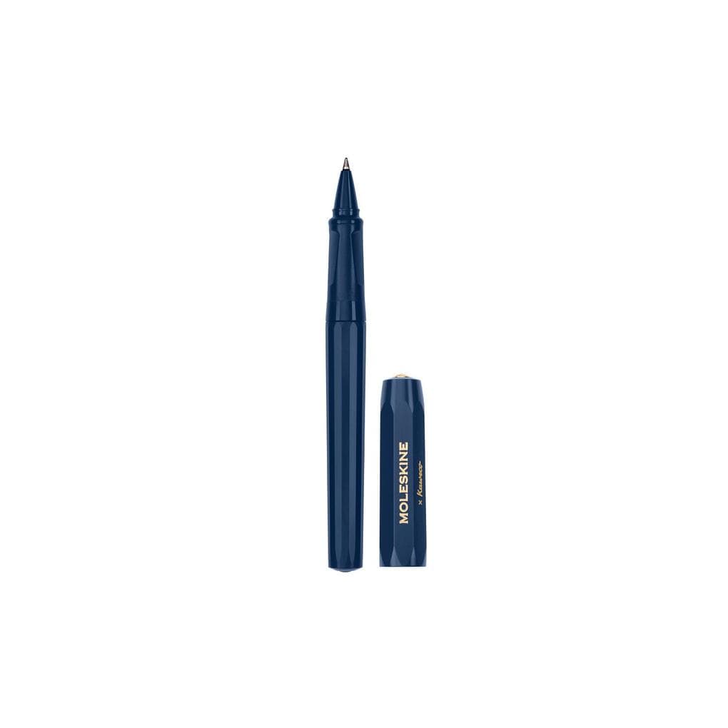 Moleksine Kaweco Roller Pen, Blue, Medium Point (0.7 MM), Black Ink
