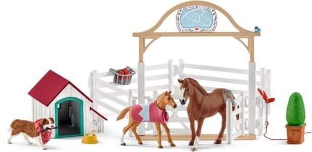 Schleich Horse Club 42458 - Hannahs Gastpferd mit Hündin Ruby
