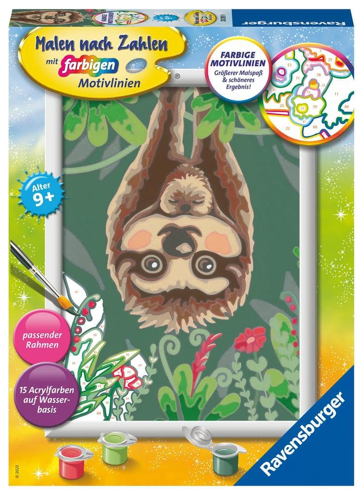 Ravensburger - Malen nach Zahlen - Faultier-Liebe