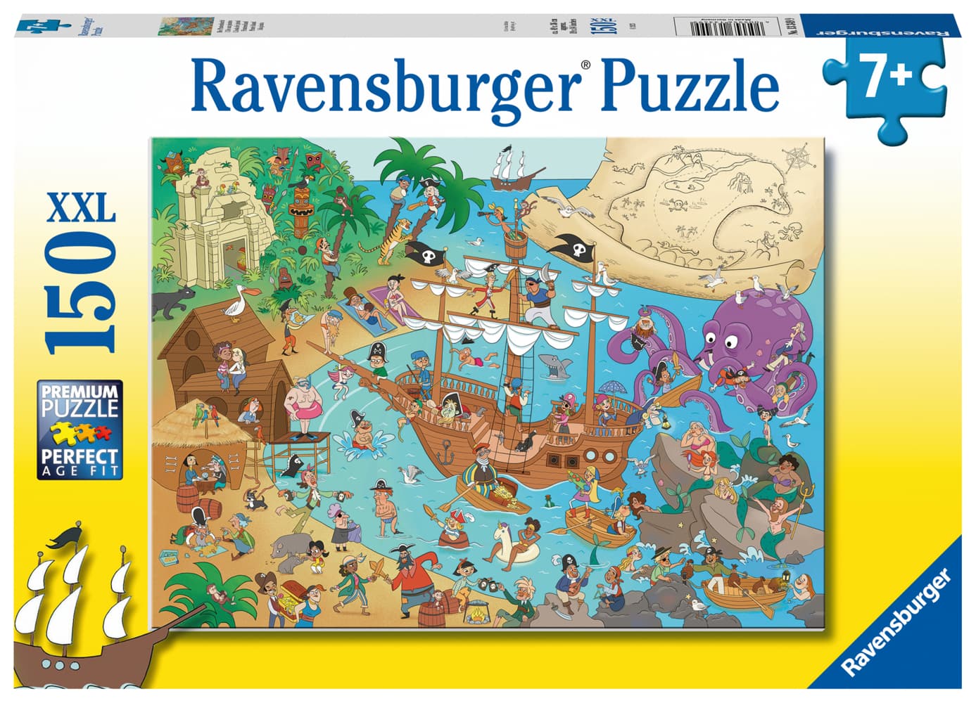 Ravensburger Kinderpuzzle - 13349 Die Piratenbucht - 150 Teile Puzzle für Kinder ab 7 Jahren