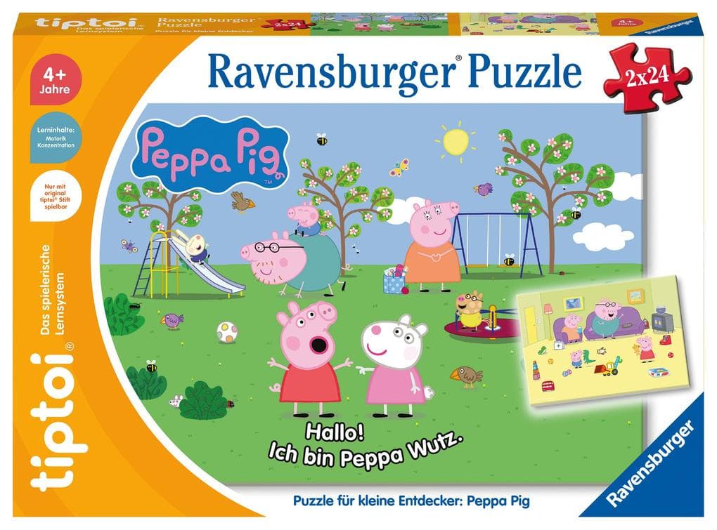 tiptoi® Puzzle für kleine Entdecker: Peppa Pig - 2x24 Teile