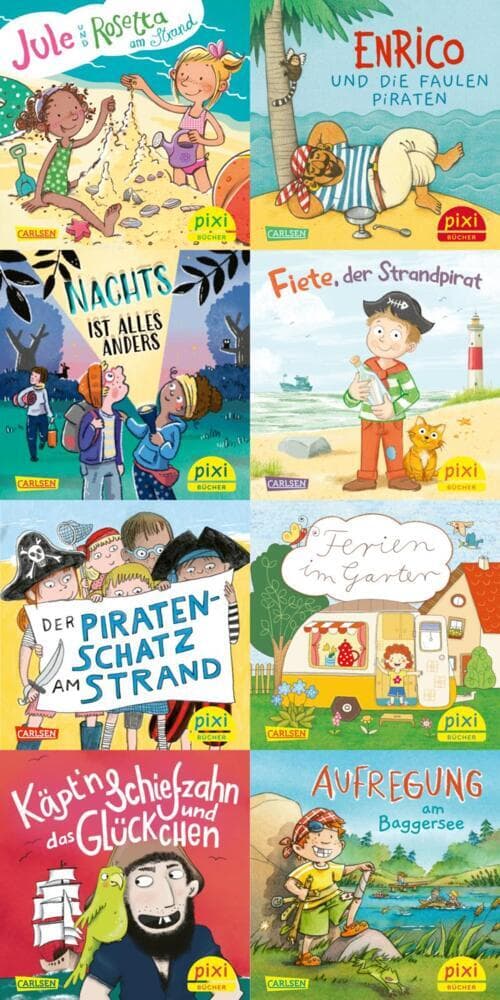 Pixi-Box 289: Ferien- und Strandgeschichten (8x8 Exemplare), 8 Teile